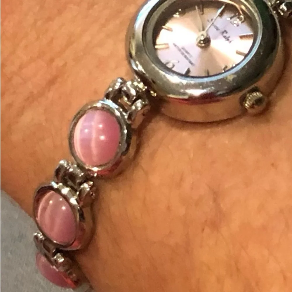 pink cats eye effects women’s wrist watch fashion jewellery - Picture 2 of 10